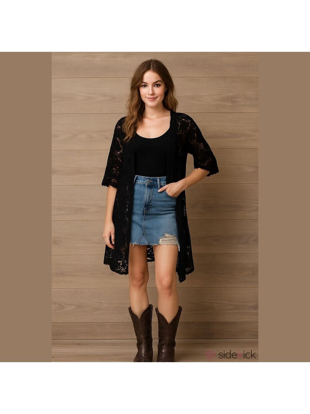 Rebellion Black Lace Sheer Cover-Up- Boho/Festival Wear